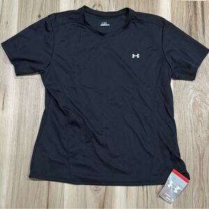 NEW Under Armour Heat Gear Black Short Sleeve Shirt Women’s Large